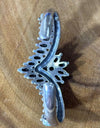 Goddess Blue Opal Inlay Cuff 925 Sterling Silver Size 6.5