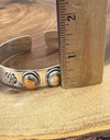 Three Stone Spiny Oyster Cuff 925 Sterling Silver Southwestern Style 8”
