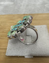 Turquoise And Variscite Ring 925 Sterling Silver Adjustable South western Style