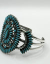 Pinpoint Turquoise Cuff 925 Sterling Silver Southwestern Style 7”