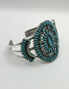 Pinpoint Turquoise Cuff 925 Sterling Silver Southwestern Style 7”