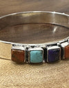 Multicolor Turquoise Cuff 925 Sterling Silver 7 1/4” Southwestern Style