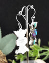 28.85cts Back Closed Copper Turquoise Crystal Turquoise Silver Earrings 4631