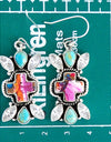 28.85cts Spiny Oyster Arizona Turquoise Crystal Turquoise 925 Earrings 4632
