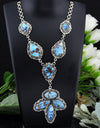 925 sterling silver 106.13cts golden hills fine turquoise cluster necklace 5240