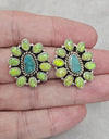 earrings for women Aurora Opal And Turquoise Statement Earrings 925 Clusters