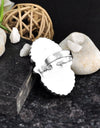 21.15cts Back Closed Natural Wild Horse Magnesite Heart Silver Ring Size 7 4759