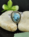 5.31cts Back Closed Golden Hills Turquoise 925 Sterling Silver Ring Size 7 4481