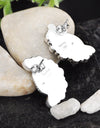 18.79cts Back Closed Turquoise Wild Horse Magnesite 925 Silver Earrings 4624